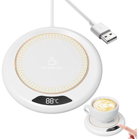 Elektrischer Tassenwärmer – 1 Stück – Modernes ABS-Gehäuse – 3 Heizstufen – Für Büro und Küche – Durchmesser 11,2 cm (1/5)