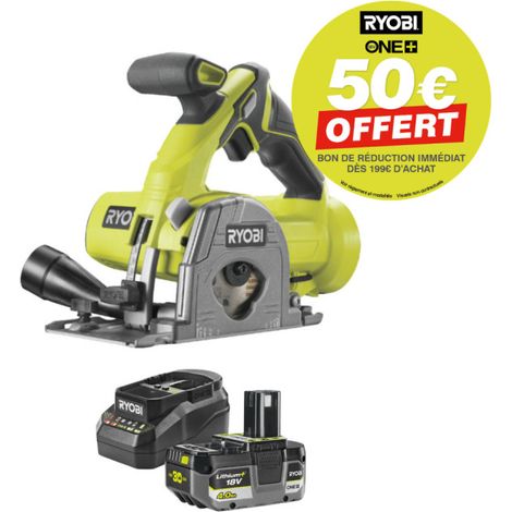 Scie Multi matériaux RYOBI 18V One+ R18MMS - 85mm - Batterie 4,0Ah et chargeur (1/5)
