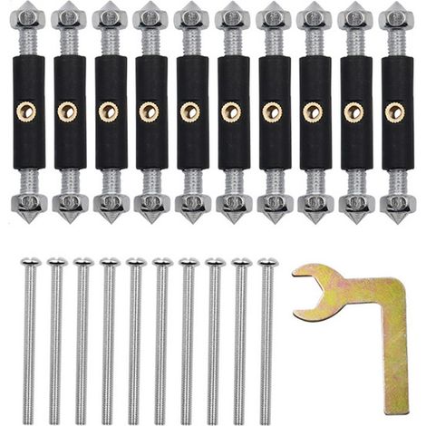 Réparateur de Boîte d'Encastrement 118 avec Support Métal Nickelé 10 Pièces pour Fixation Solide