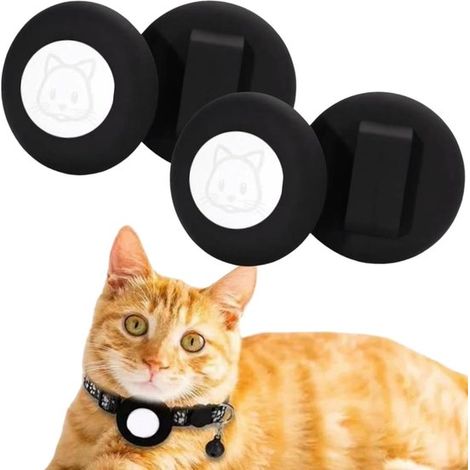 Collier anti-perte pour chat compatible avec les traceurs Apple AirTag, accessoire de cou pour chat, collier de positionnement en silicone pour animaux de compagnie (1/5)