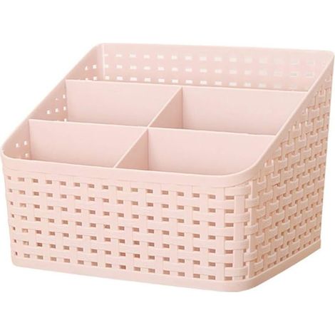 Boîte de rangement multifonctionnelle pour cosmétiques (rose)