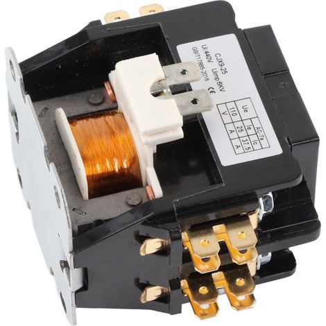 Wechselstromschütz CJX9 25 2P 25A 110V, Kontakte aus Silberlegierung, flammhemmendes PP-Gehäuse, für Klimaanlagen (1/5)
