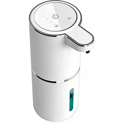 Distributeur de Savon Automatique, 380ml Distributeur de Savon avec Capteur de Mouvement Infrarouge, Mural, Rechargeable par USB, Étanche IPX5, Adapté à la Cuisine, Salle de Bain (1/5)