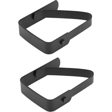 Pinces à nappe — Lot de 2 fixations pour nappe en acier inoxydable pinces antidérapantes et réutilisables (1/5)