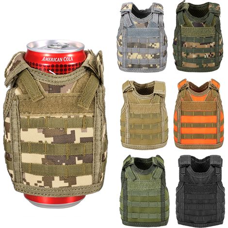 Gilet de bière tactique militaire Molle, Mini bouteille de boisson Miniature, manchon de support de refroidisseur (1/5)