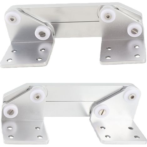 Charnières de siège bateau aluminium anodisé anti-pincement pliable 0-115° finition miroir lot de 2 (1/5)