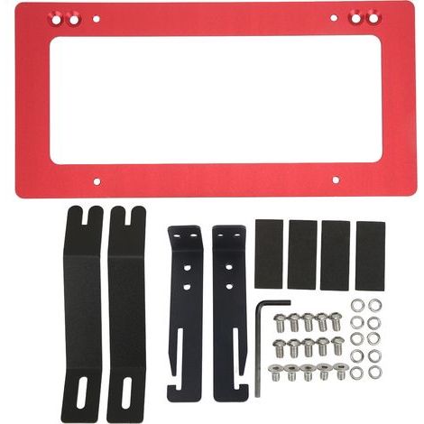 Plaque d'immatriculation avant support en alliage d'aluminium rouge pour Tesla Model 3 2017-2022 (1/5)