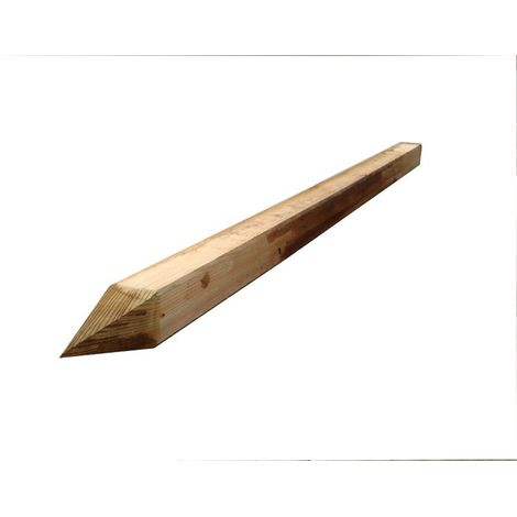 PALO QUADRATO CON PUNTA IN  PINO IMPREGNATO 70X70X1500 MM