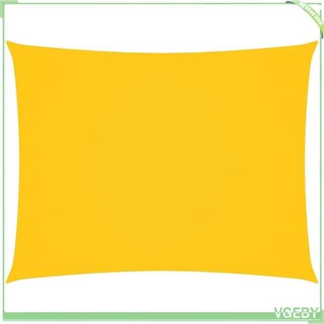 Voile de parasol - FAFEICY - 135600 - Rectangulaire 3,5x5 m - Tissu Oxford PU - Jaune anti-UV (1/5)