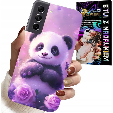 Hülle für Samsung Galaxy S22 – niedliche Panda-Muster für Kinder + Glas (1/5)