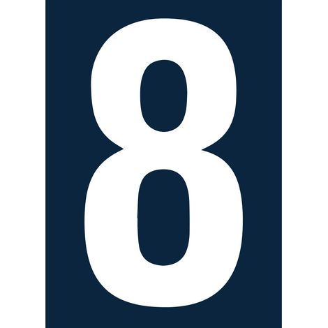 NOVAP - Chiffre adhésif N° rue 8 sur carte (1/4)