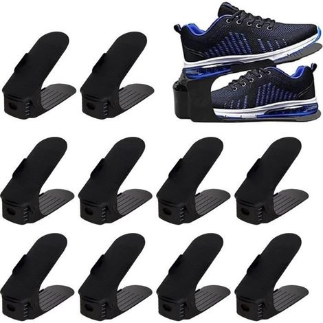 10-teiliges Schuhstapel-Set, verstellbares Schuhregal, Schuhaufbewahrungsorganizer für mehr Ordnung (1/4)