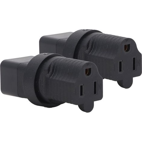 Adaptateur secteur IEC320 C20 vers 5-15R mâle vers prise d'alimentation femelle 3 broches pour serveur, PDU, alimentation UPS (2 unités, 125 V) (1/5)