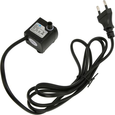 Mini-Tauchpumpe, geräuscharm, einstellbar, IPX8 wasserdicht, mit Saugnapf für Aquarien, EU-Stecker 220–240 V (1/4)