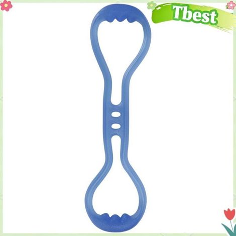 Tbest Bande d'exercice de résistance à l'étirement Bande d'Exercice Extensible parfum minceur Double trou bleu-taille unique (1/5)