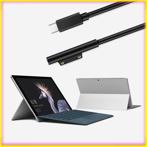 Câble de Charge USB-C, Câble D'alimentation PD 15V 3,25A pour Pro 6/5/4/3 Book 2/1 Go Laptop avec 4,9ft Type-C (1/4)