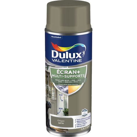 ECRAN+ MULTI-SUPPORTS EXTERIEURE - Peinture en Phase Aqueuse Éxtérieur - Satin Origan aérosol 400 ml - Dulux Valentine