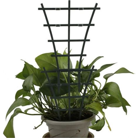 Cadre de support en plastique pour pot de fleurs treillis grimpant (1/4)