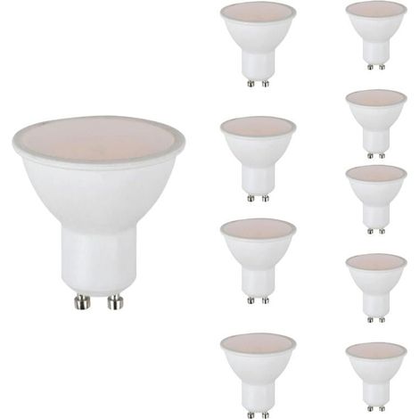 Ampoule LED GU10 4.5W - Pack de 10 - Blanc Froid 6000K - 8000K - SILAMP (1/2)