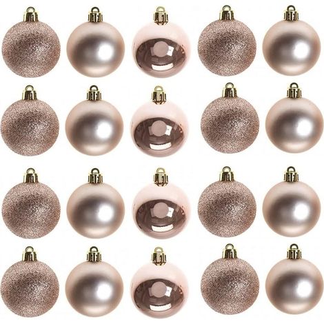 BAUBLES ROSE GOLD 5CM 12PCS SET PVC (1/2)