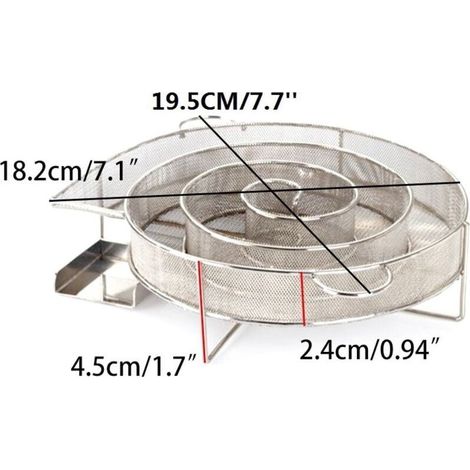 Générateur de Fumée Froide pour Fumoir Fumage Viande Poisson Grille Barbecue,19.518.24.5CM (1/4)