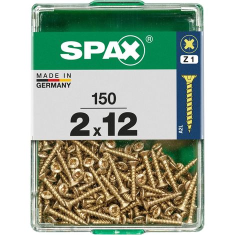 Spax Universalschrauben 2.0 x 12 mm PZ 1 - 150 Stk. Holzschrauben