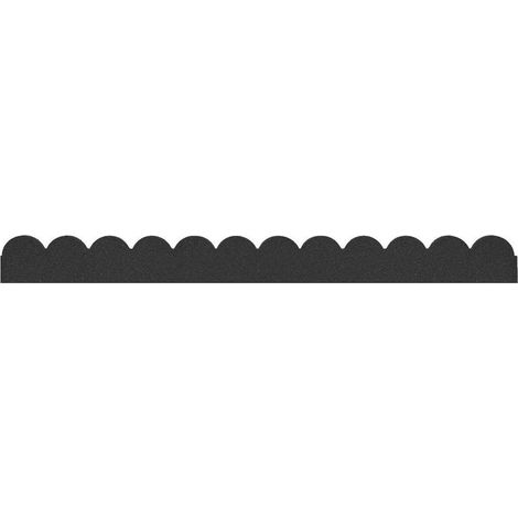 Bordure de Jardin 120x5x10 cm - Caoutchouc - Résistante aux Intempéries - D-Work