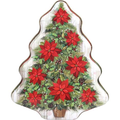 Boîte De Rangement En Forme D'Arbre De Noël Pour Bonbons Et Biscuits - Décoration Festive Pour Maison Et Fête - Conteneur Décoratif Coloré - 1 Pièce (1/5)