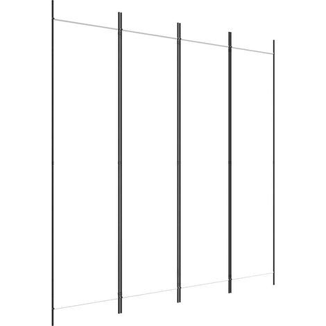 Biombo divisor de 4 paneles de tela blanco 200x200 cm vidaXL