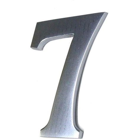 Numero 7 Nichel opaco 10 cm Fissaggio invisibile EDM