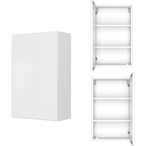 Badezimmer Hängeschrank 40 cm LAURIA-03 in matt weiß, BxHxT: ca. 40x64x20 cm (1/5)