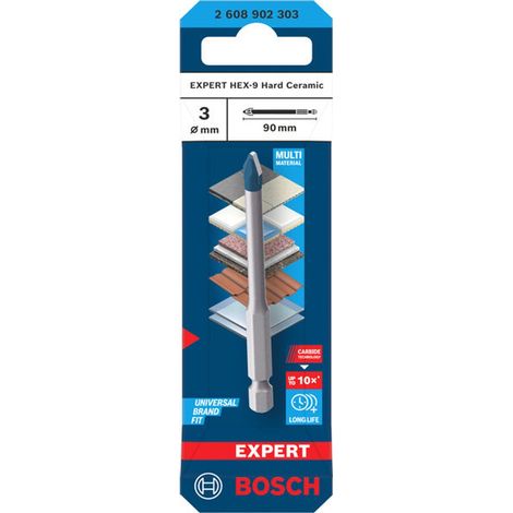 Bosch EXPERT Bohrer HEX-9 Hard Ceramic, 3 x 90 mm