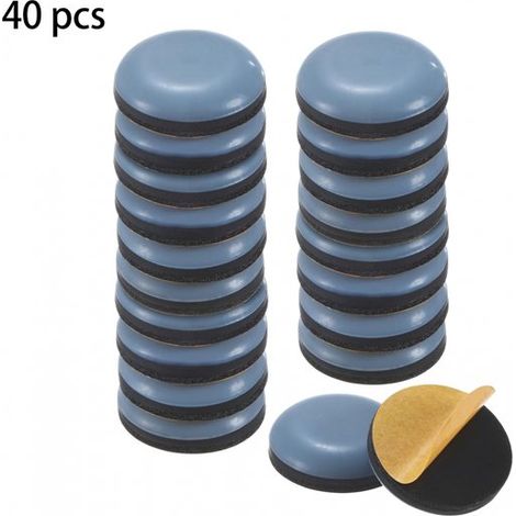 30 patins en téflon pour meubles, protections de pieds pour tables et chaises, faciles à déplacer, pour chaises, tables, canapés et lits, carrés, 20 x (1/5)