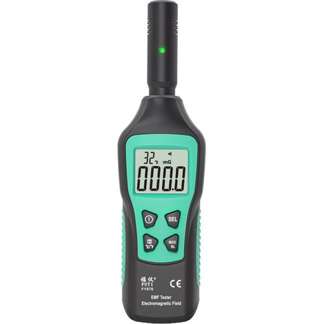 EMF mètre détecteur de rayonnement électromagnétique ménage portable haute précision onde électromagnétique testeur de rayonnement moniteur de rayonnement FY876 noir (1/5)
