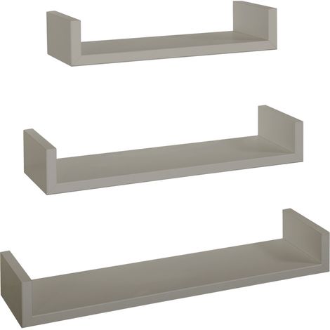 Estantes de pared conjunto de 3 pc mod. Calamita Marrón topo