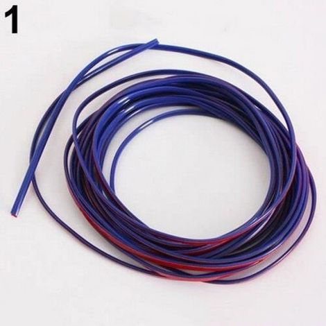 Bleu - Bande de moulage chromée pour porte de voiture, 3M, bande adhésive de décoration pour pare choc, calan (1/4)