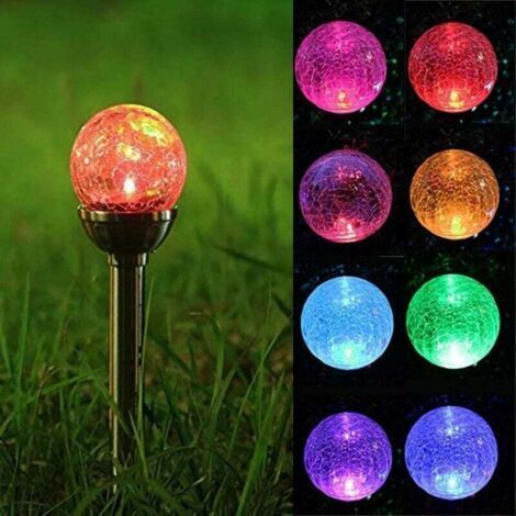Nouvelles lampes solaires Lampes solaires à fissure 4pcs Lampes solaires pour pelouse