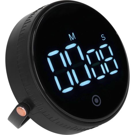 Minuteur Électronique Magnétique avec Support pour Bureau et Cuisine - Affichage Digital Noir (1/5)