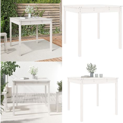 Gartentisch Weiß 82,5x82,5x76 cm Massivholz Kiefer - Gartentisch - Gartentische - Home & Living (1/5)