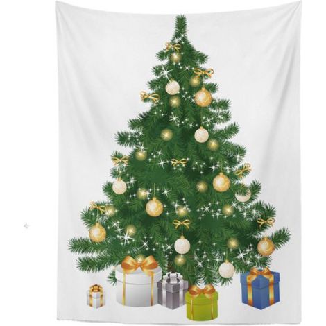 Tapisserie Murale - Sapin De Noël - 100 x 150 cm - Pour Salon Ou Chambre - 1 Pièce