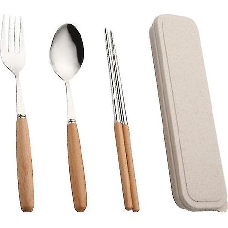 3 baguettes en acier inoxydable