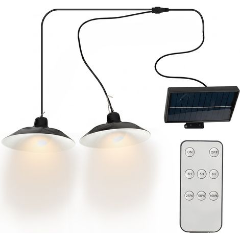 Lampe Solaire D'extérieur Avec Télécommande, Lampe Solaire Exterieur, 30W Suspension Solaire, Lampes Suspendues LED Solaires , Lampes Solaires Pour Extérieur et Intérieur (1/5)