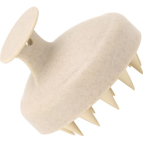 Brosse de massage du cuir chevelu en silicone, portable, pour la maison, pour le lavage des cheveux et le shampoing. Exfoliant pour le cuir chevelu, gris. (1/5)