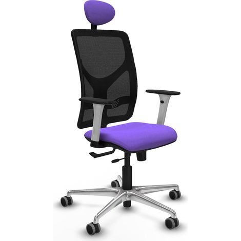 Chaise piqueras y crespo Motilla noir accoudoirs blanc (1/2)
