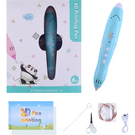 Stylo d'impression 3D basse température avec lumières de couleur réglables, jouet de graffiti sans fil pour enfants, imprimante de dessin rechargeable par USB (1/5)
