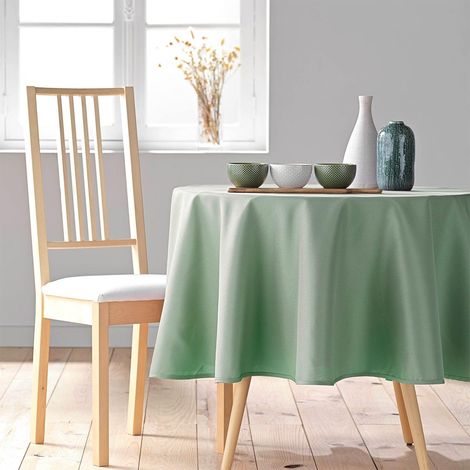 Nappe Ronde Antitache "Essentiel" 180cm Vert Sauge