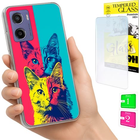 Funda para Motorola Moto E15 / Moto G05 con foto y diseño de gatos. (1/5)