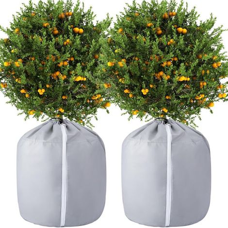 2 sacs de protection hivernale pour pots de 65-70 cm, housse anti-gel avec fermeture éclair pour plantes et arbres fruitiers d'extér (1/5)