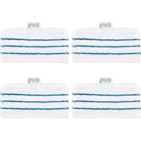 4 Lingette Microfibre pour Balai Vapeur Black et Decker, Chiffon de Nettoyage Vadrouille Rectangulaire Compatible avec FSM1600/FSM1610/FSM1620/FSM1630/HSMC1300/HSMC1321(style F)
