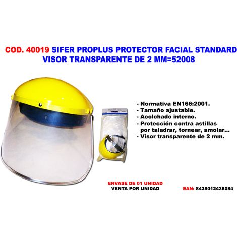 Visiera standard SIFER ProPlus con visiera trasparente da 2 mm